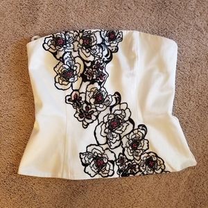 White House Black Market bustier strapless top